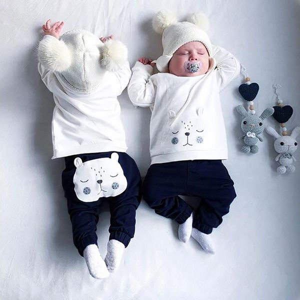 2pcs toddler baby long sleeves cartoon bear clothes+pants set outfit casual wear cute cartoon pattern dropshipping#30, White
2pcs toddler baby long sleeves cartoon bear clothes+pants set outfit casual wear cute cartoon pattern dropshipping#30, White