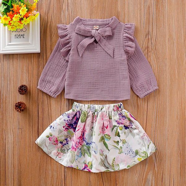 kids girls suit toddler baby girls long sleeve solid ruffles t-shirt fashion +floral skirts lovely outfits with good quality, White
kids girls suit toddler baby girls long sleeve solid ruffles t-shirt fashion +floral skirts lovely outfits with good quality, White