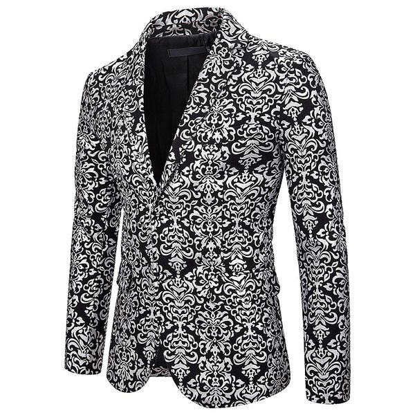 floral jacquard print blazer men 2019 autumn winter new mens blazer jacket wedding groom tuxedo blazers stage singers clothes, White;black
floral jacquard print blazer men 2019 autumn winter new mens blazer jacket wedding groom tuxedo blazers stage singers clothes, White;black