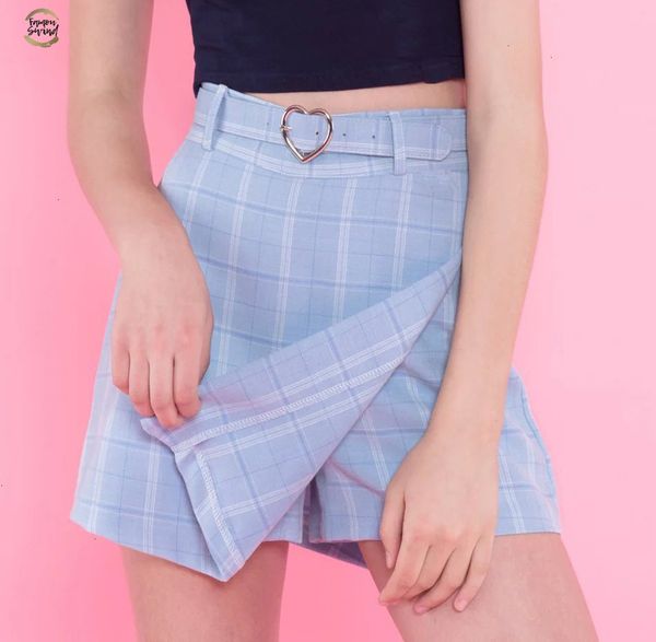new summer ladies a-line skirts women plaid slim new korean fashion belt above knee mini skirts empire shorts skirts preppy, Black
new summer ladies a-line skirts women plaid slim new korean fashion belt above knee mini skirts empire shorts skirts preppy, Black
