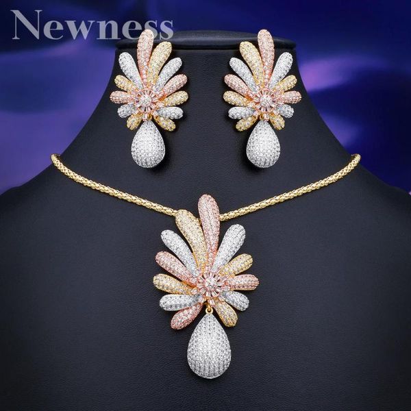 newness new arrive flower necklace earring sets cubic zircon jewelry set for women wedding dubai bridal jewelry, Silver
newness new arrive flower necklace earring sets cubic zircon jewelry set for women wedding dubai bridal jewelry, Silver