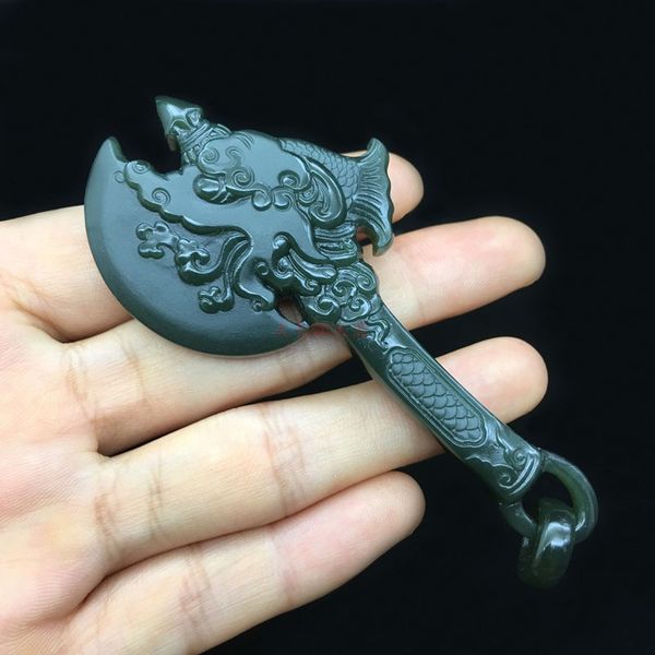 xinjiang hetian yu green yu a fine material dragon axe has a dragon evil spirit pendant jewelry hp, Bronze;silver
xinjiang hetian yu green yu a fine material dragon axe has a dragon evil spirit pendant jewelry hp, Bronze;silver