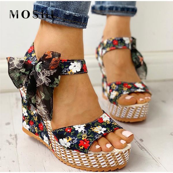 summer beach boho floral wedge sandals women ankle strap platform gladiator shoes woman high heels sandalias mujer 2020, Black
summer beach boho floral wedge sandals women ankle strap platform gladiator shoes woman high heels sandalias mujer 2020, Black