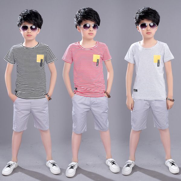 toddle boy clothing set clothes for boys summer stripe cotton t-shirts + pants children suits 2pcs kits for kids, White
toddle boy clothing set clothes for boys summer stripe cotton t-shirts + pants children suits 2pcs kits for kids, White