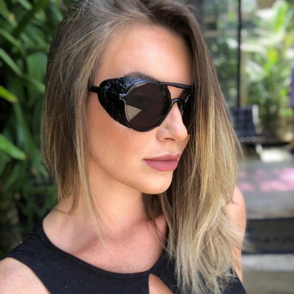 girls leather decoration frame steampunk sunglasses women brand vintage sun glasses steam punk goggles feminino, White;black
girls leather decoration frame steampunk sunglasses women brand vintage sun glasses steam punk goggles feminino, White;black