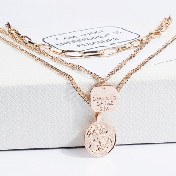 vintage multilayer coin pendant necklaces letter women head tag charm bohemia beach statement chokers jewelry for women wholesale dhl, Silver
vintage multilayer coin pendant necklaces letter women head tag charm bohemia beach statement chokers jewelry for women wholesale dhl, Silver