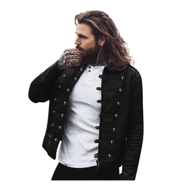 2020 jacket men new fashion brand autumn and winter middle ages black zip collar erkek mont chaquetas hombre veste homme, Black;brown
2020 jacket men new fashion brand autumn and winter middle ages black zip collar erkek mont chaquetas hombre veste homme, Black;brown