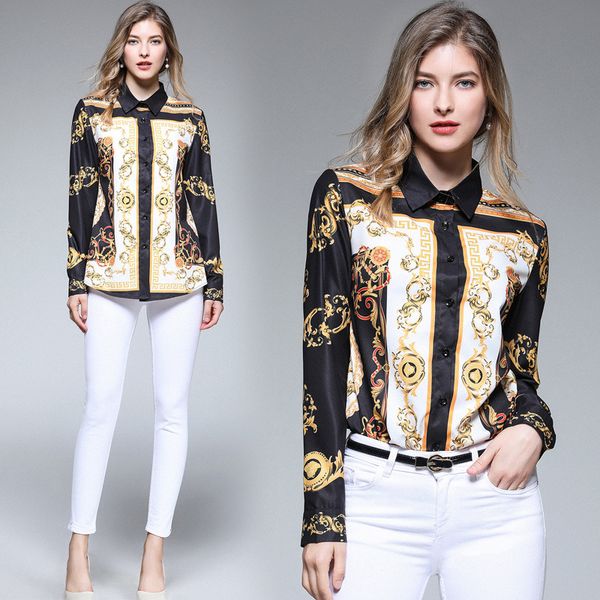 luxury vintage silk женщины печати ol рубашка дама повседневной канцелярская кнопка передняя нагрудной шея с длинным рукавом блузка рубашки, White
luxury vintage silk женщины печати ol рубашка дама повседневной канцелярская кнопка передняя нагрудной шея с длинным рукавом блузка рубашки, White