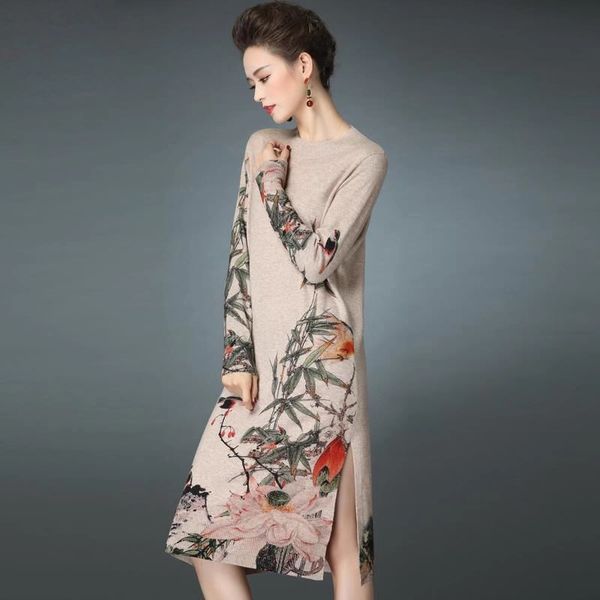 fall winter casual vintage womens clothes female printed floral placket knit sweater dress , knitted sweaters dresses for woman, Black;gray
fall winter casual vintage womens clothes female printed floral placket knit sweater dress , knitted sweaters dresses for woman, Black;gray