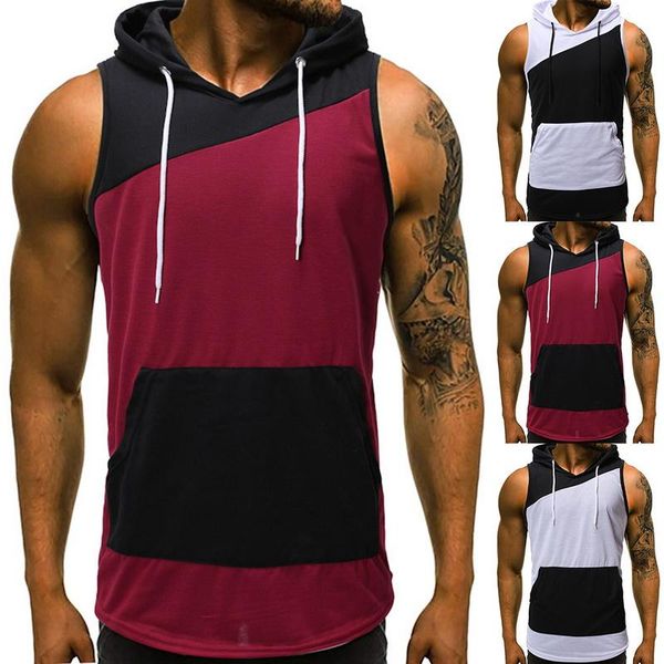 summer sleeveless hoodies tank men o-neck patchwork bodybuilding tees ropa hombre pocket causal gym vest slim clothes, White;black
summer sleeveless hoodies tank men o-neck patchwork bodybuilding tees ropa hombre pocket causal gym vest slim clothes, White;black