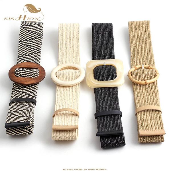 sishion wooden button belt for women elastic straw belt decoration for dress casual female accessories sp0775, Black;brown
sishion wooden button belt for women elastic straw belt decoration for dress casual female accessories sp0775, Black;brown