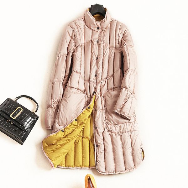 2018 new fashion women's clothing down jacket winter high collar long sleeve loose solid color long section, Black
2018 new fashion women's clothing down jacket winter high collar long sleeve loose solid color long section, Black