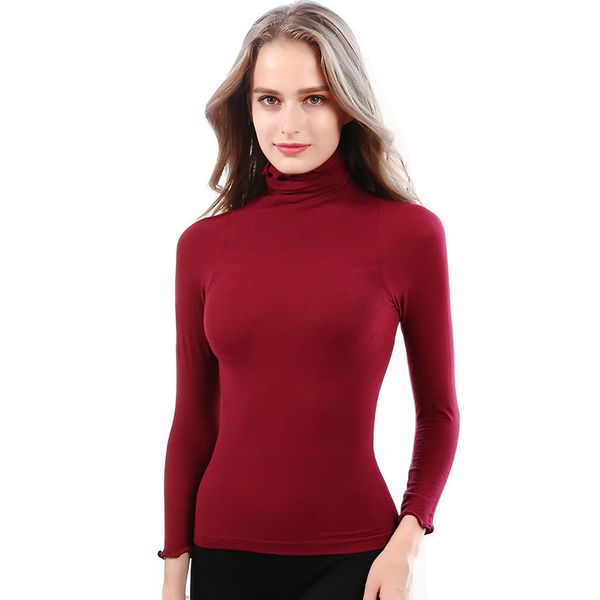 2019 autumn and winter style ladies high collar thermal underwear seamless long-sleeved body red temperament clothes, Black;white
2019 autumn and winter style ladies high collar thermal underwear seamless long-sleeved body red temperament clothes, Black;white