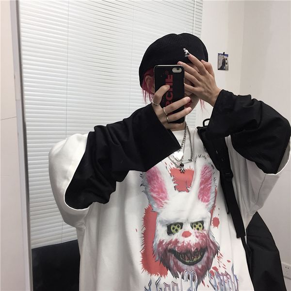 2019 autumn men's letter printing coats clothing split joint long sleeve pullover hoodies cotton casual sweatshirt size m-xl, Black
2019 autumn men's letter printing coats clothing split joint long sleeve pullover hoodies cotton casual sweatshirt size m-xl, Black