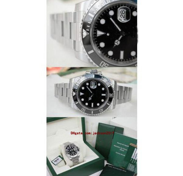 original box certificate 116610 mens watches stainless steel black ceramic bezel black dial 40mm, Slivery;brown
original box certificate 116610 mens watches stainless steel black ceramic bezel black dial 40mm, Slivery;brown