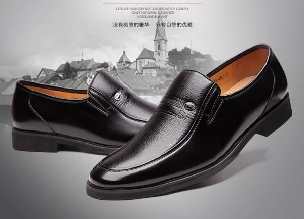 men's leather shoes men's leather breathable spring new middle-aged and elderly men's shoes business dress casual cowhide fat, Black
men's leather shoes men's leather breathable spring new middle-aged and elderly men's shoes business dress casual cowhide fat, Black