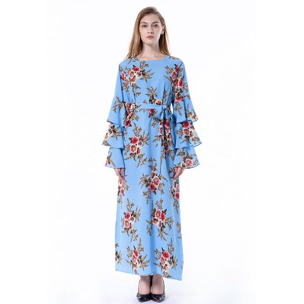 women summer flora printed a-line dresses bell long sleeve ankle-length ribbon female dress crew neck -5xl, Black;gray
women summer flora printed a-line dresses bell long sleeve ankle-length ribbon female dress crew neck -5xl, Black;gray