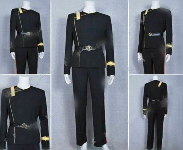 star trek cosplay ii-vi wrath of khan starfleet costume black uniform jacket set, Black;red
star trek cosplay ii-vi wrath of khan starfleet costume black uniform jacket set, Black;red