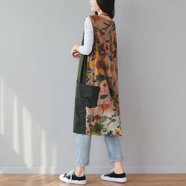 johnature autumn fashion patchwork floral print v-neck single breasted cardigan vest 2019 new all-match retro women vest coats, Black;white
johnature autumn fashion patchwork floral print v-neck single breasted cardigan vest 2019 new all-match retro women vest coats, Black;white
