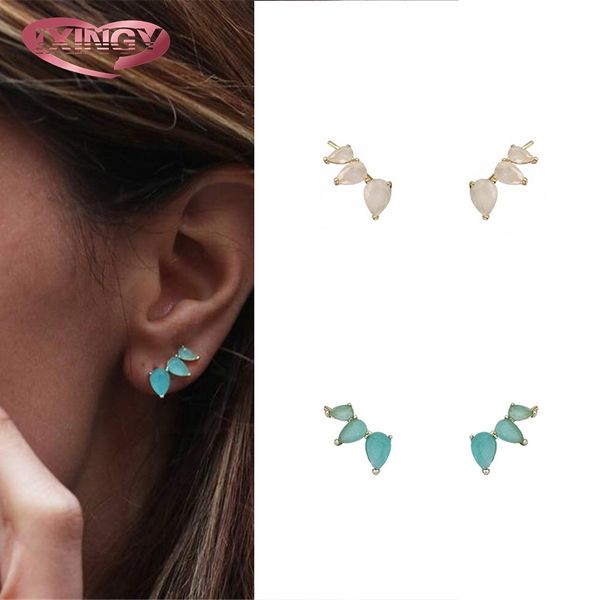 925 sterling silver irregular natural stone earrings for women water drop shape green white color stud earrings fashion jewelry, Golden;silver
925 sterling silver irregular natural stone earrings for women water drop shape green white color stud earrings fashion jewelry, Golden;silver