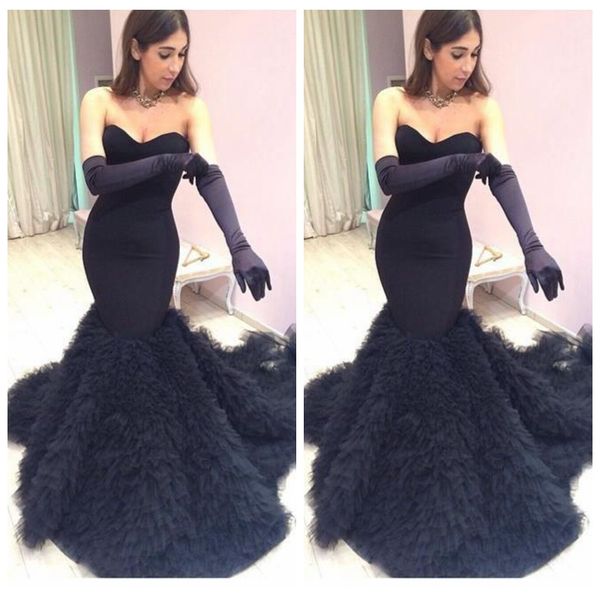 2019 sweetheart slim mermaid prom dresses tulle puffy formal evening party gowns custom vestidos de soiree special occasion party gowns, Black
2019 sweetheart slim mermaid prom dresses tulle puffy formal evening party gowns custom vestidos de soiree special occasion party gowns, Black