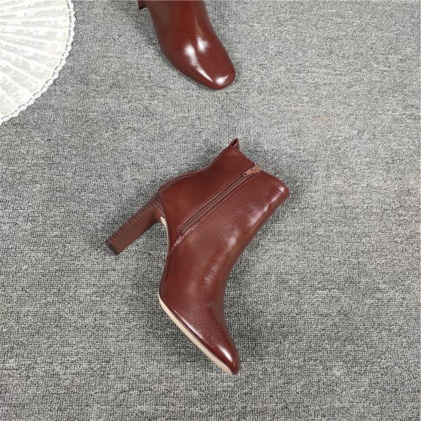 red woman booties shoes high heel boots luxury designer zipper large size heels ladies fashion rubber ankle basic square toe pu, Black
red woman booties shoes high heel boots luxury designer zipper large size heels ladies fashion rubber ankle basic square toe pu, Black