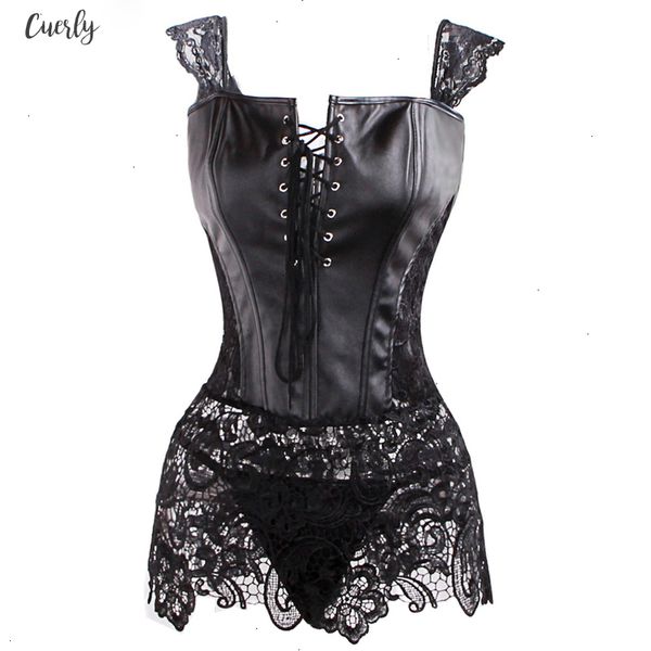 lingerie with g string sets women faux leather lace burlesque steampunk corset dress waist gothic bustier corpet plus size, Black;white
lingerie with g string sets women faux leather lace burlesque steampunk corset dress waist gothic bustier corpet plus size, Black;white