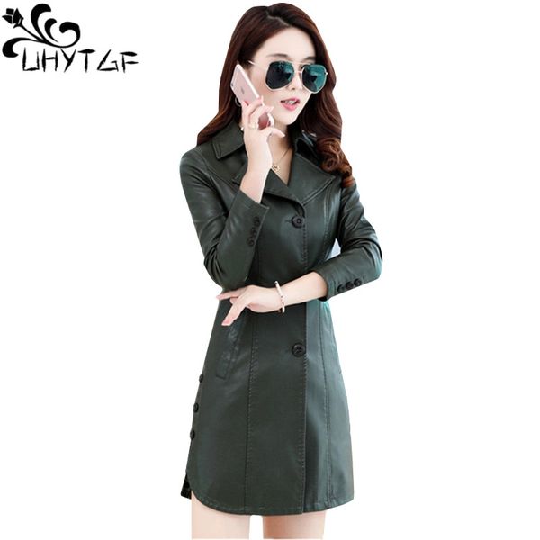 uhytgf autumn leather jacket women fashion lapel single-breasted slim long coat elegant women windbreaker jacket m-4xl125, Black
uhytgf autumn leather jacket women fashion lapel single-breasted slim long coat elegant women windbreaker jacket m-4xl125, Black