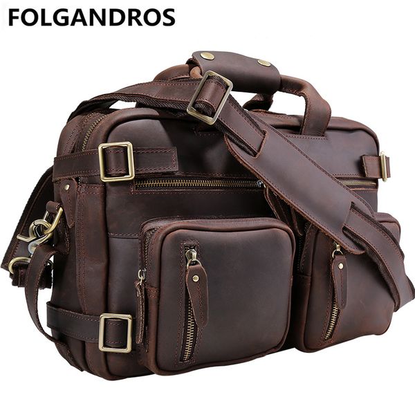 folgandros men's genuine leather briefcase business lapbag carry on tote handbag cowhide multi-functional both shoulder bag
folgandros men's genuine leather briefcase business lapbag carry on tote handbag cowhide multi-functional both shoulder bag