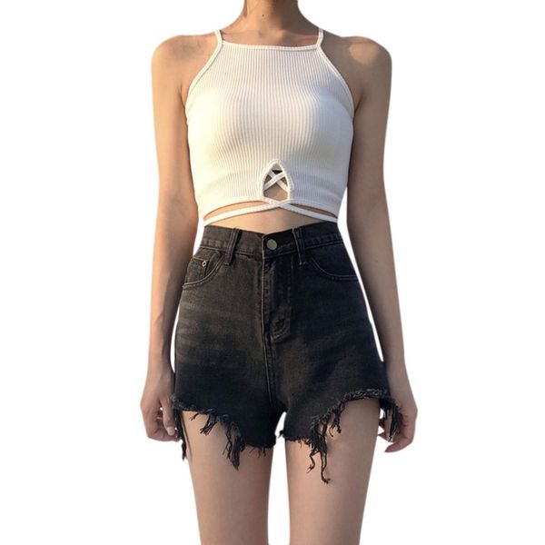 women solid color versatile sleeveless off shoulder slim solid color cross strap tube camisole, White
women solid color versatile sleeveless off shoulder slim solid color cross strap tube camisole, White