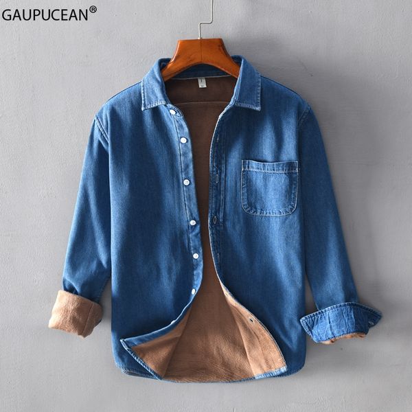 men's casual shirts quality cotton thick fleece man denim shirt autumn winter long sleeve male pocket blue men cowboy, White;black
men's casual shirts quality cotton thick fleece man denim shirt autumn winter long sleeve male pocket blue men cowboy, White;black