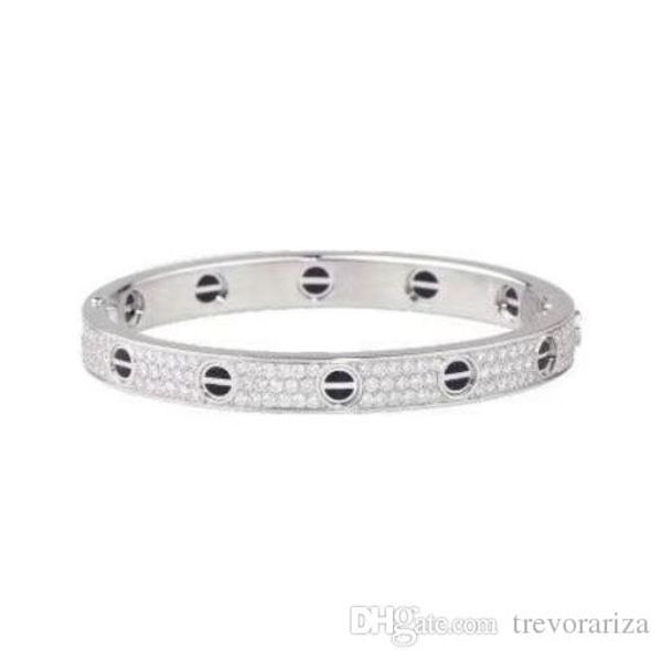 luxury wedding engagement women bracelet 925 sterling silver wide edition love diamond bangle bracelet, Black
luxury wedding engagement women bracelet 925 sterling silver wide edition love diamond bangle bracelet, Black