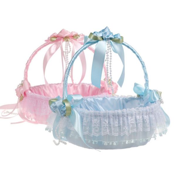 lace flower girl basket decorative flower basket for western style wedding ceremony party decoration
lace flower girl basket decorative flower basket for western style wedding ceremony party decoration