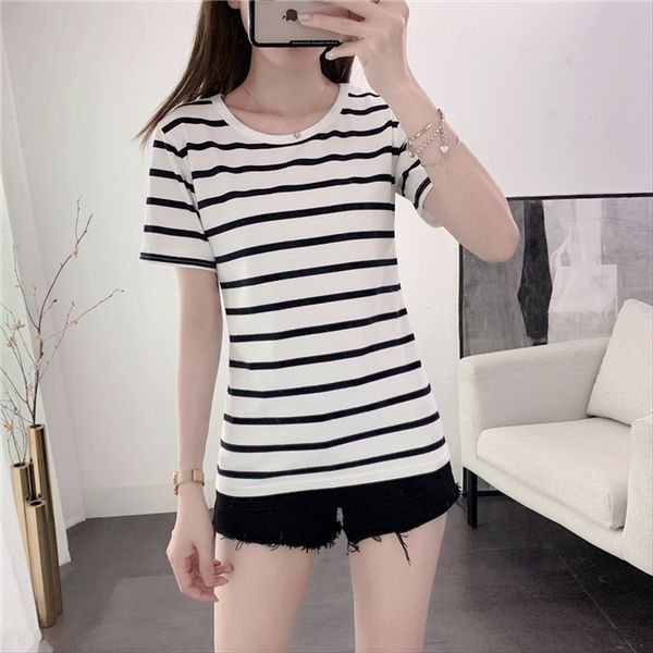 2020 slim wear ins striped short sleeve 2020 slim t-shirt dress dress women's wear ins striped short sleeve t-shirt women's top, White
2020 slim wear ins striped short sleeve 2020 slim t-shirt dress dress women's wear ins striped short sleeve t-shirt women's top, White