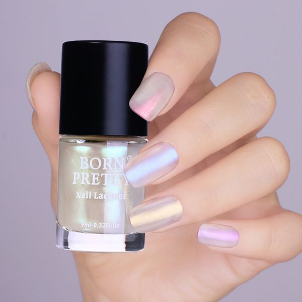 

shell pearlescent magic nail polish clear glossy nail lacquer manicure glitter gleam art polish 9ml new fashion style