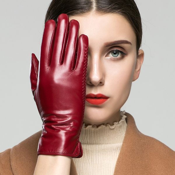 klss brand genuine leather women gloves fashion elegant touchscreen goatskin glove autumn winter keep warm five fingers 22, Blue;gray
klss brand genuine leather women gloves fashion elegant touchscreen goatskin glove autumn winter keep warm five fingers 22, Blue;gray