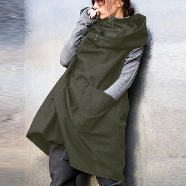 women's vest zanzea womens overcoat zipper sleeveless pockets hooded coat chalecos para mujer thicken hoddies oversize waistcoat, Black;white
women's vest zanzea womens overcoat zipper sleeveless pockets hooded coat chalecos para mujer thicken hoddies oversize waistcoat, Black;white