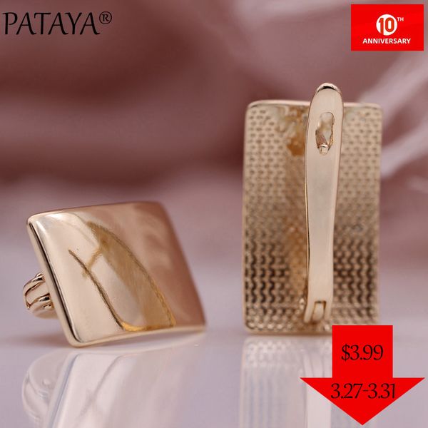 pataya new anniversary glossy dangle earrings 585 rose gold simple square earrings women daily fine fashion jewelry, Silver
pataya new anniversary glossy dangle earrings 585 rose gold simple square earrings women daily fine fashion jewelry, Silver