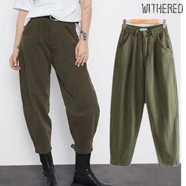 withered high street vintage mom jeans woman high waist jeans pleated radish loose harem boyfriend for women plus size, Blue
withered high street vintage mom jeans woman high waist jeans pleated radish loose harem boyfriend for women plus size, Blue