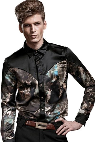 2020 men's court style autumn long-sleeved polyester shirt youth baroque figure pattern printed shirt, White;black
2020 men's court style autumn long-sleeved polyester shirt youth baroque figure pattern printed shirt, White;black