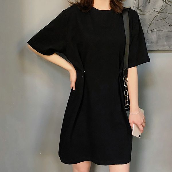 summer casual dress women solid color elegant party streetwear short sleeve vestidos lady dress o-neck drop shipping, Black;gray
summer casual dress women solid color elegant party streetwear short sleeve vestidos lady dress o-neck drop shipping, Black;gray