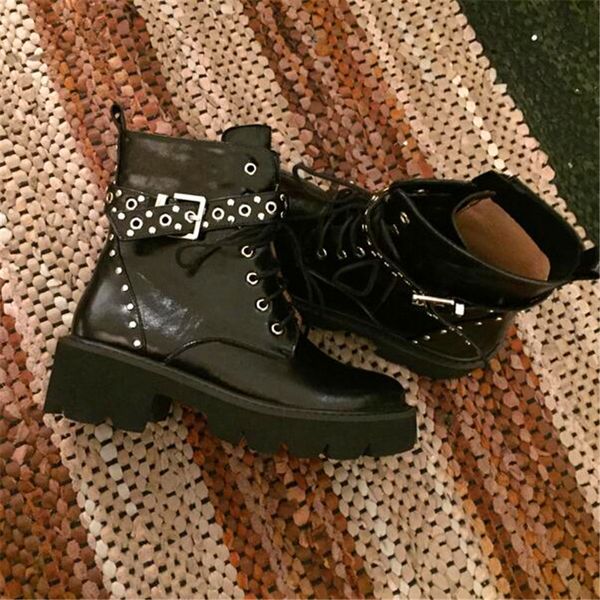 leather women's short boots metal buckle fashion winter black boots platform sneakers
leather women's short boots metal buckle fashion winter black boots platform sneakers
