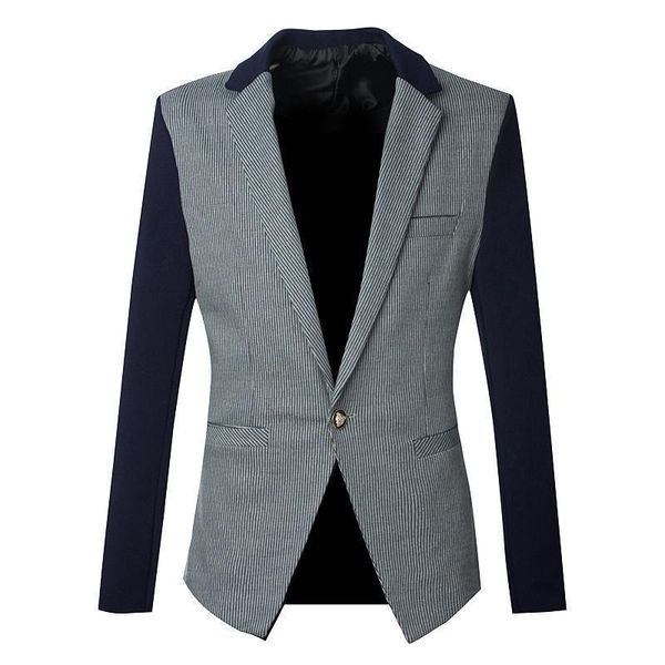 korean men one button slim fit suit blazer coat, White;black
korean men one button slim fit suit blazer coat, White;black