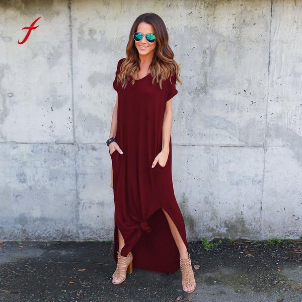 2018 feitong dress female new fashion womens loose summer beach gallus short sleeves ankle-length long dresses vestidos, Black;gray
2018 feitong dress female new fashion womens loose summer beach gallus short sleeves ankle-length long dresses vestidos, Black;gray