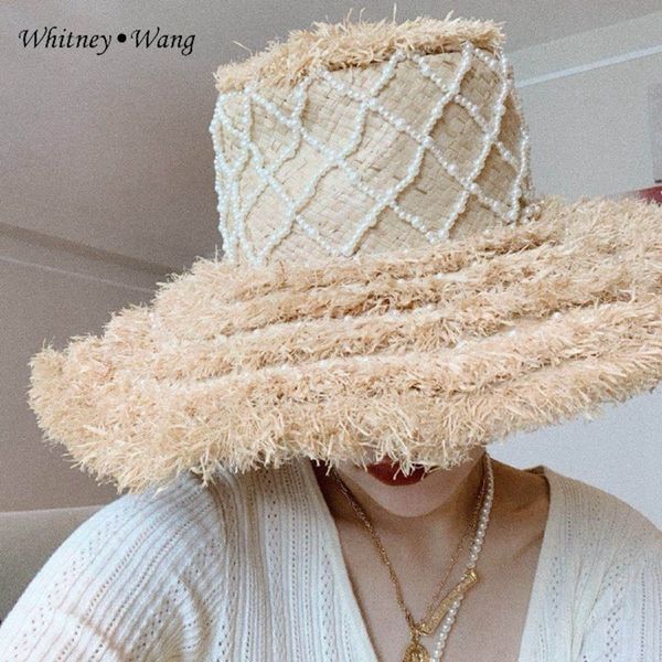 whitney wang 2019 summer fashion designer style layered tassel handmade pearls beading sun hats women summer caps strap hat, Blue;gray
whitney wang 2019 summer fashion designer style layered tassel handmade pearls beading sun hats women summer caps strap hat, Blue;gray