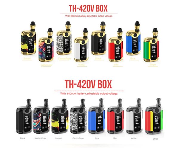 Оригинальный Kangvape TH420 V Box Kit 800mAh 20W Регулируемое Wattage Vape Mod TH420 V мод с 0,5 мл Керамический картридж Authentic Coil
Оригинальный Kangvape TH420 V Box Kit 800mAh 20W Регулируемое Wattage Vape Mod TH420 V мод с 0,5 мл Керамический картридж Authentic Coil