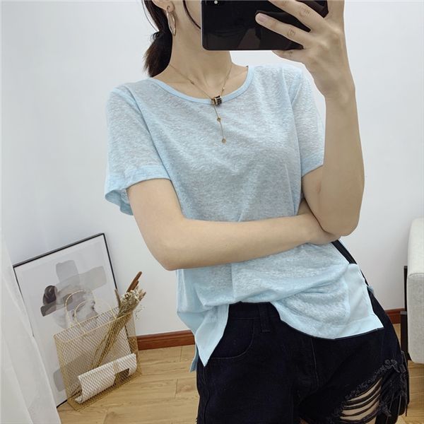 summer women's style linen and t-shirt summer women's style linen silk and silk t-shirt, White
summer women's style linen and t-shirt summer women's style linen silk and silk t-shirt, White