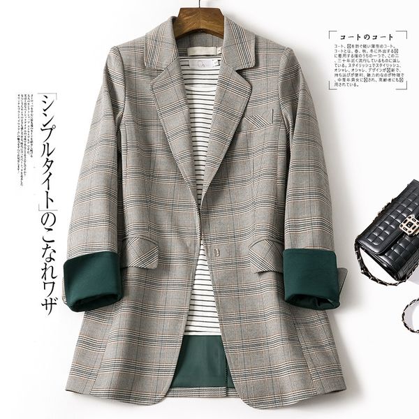 women clothes thin section plaid small suit lattice female french coat british style korean suit leisure women jacket, White;black
women clothes thin section plaid small suit lattice female french coat british style korean suit leisure women jacket, White;black