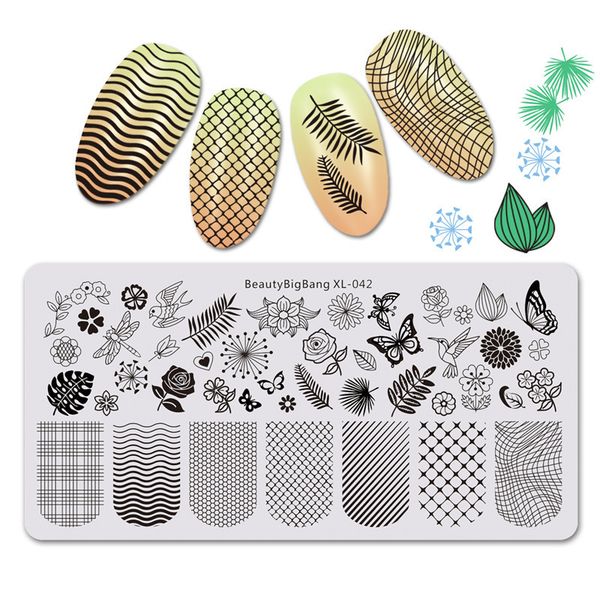 beautybigbang 6*12cm nail stamping plates square flower butterfly grid image stamping for nails template xl-042, White
beautybigbang 6*12cm nail stamping plates square flower butterfly grid image stamping for nails template xl-042, White