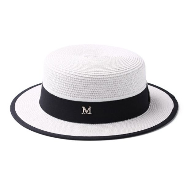 fashion-m letter ribbon round flat straw beach hat lady boater sun caps m panama straw women's travel sun cap snapback gorras, Blue;gray
fashion-m letter ribbon round flat straw beach hat lady boater sun caps m panama straw women's travel sun cap snapback gorras, Blue;gray